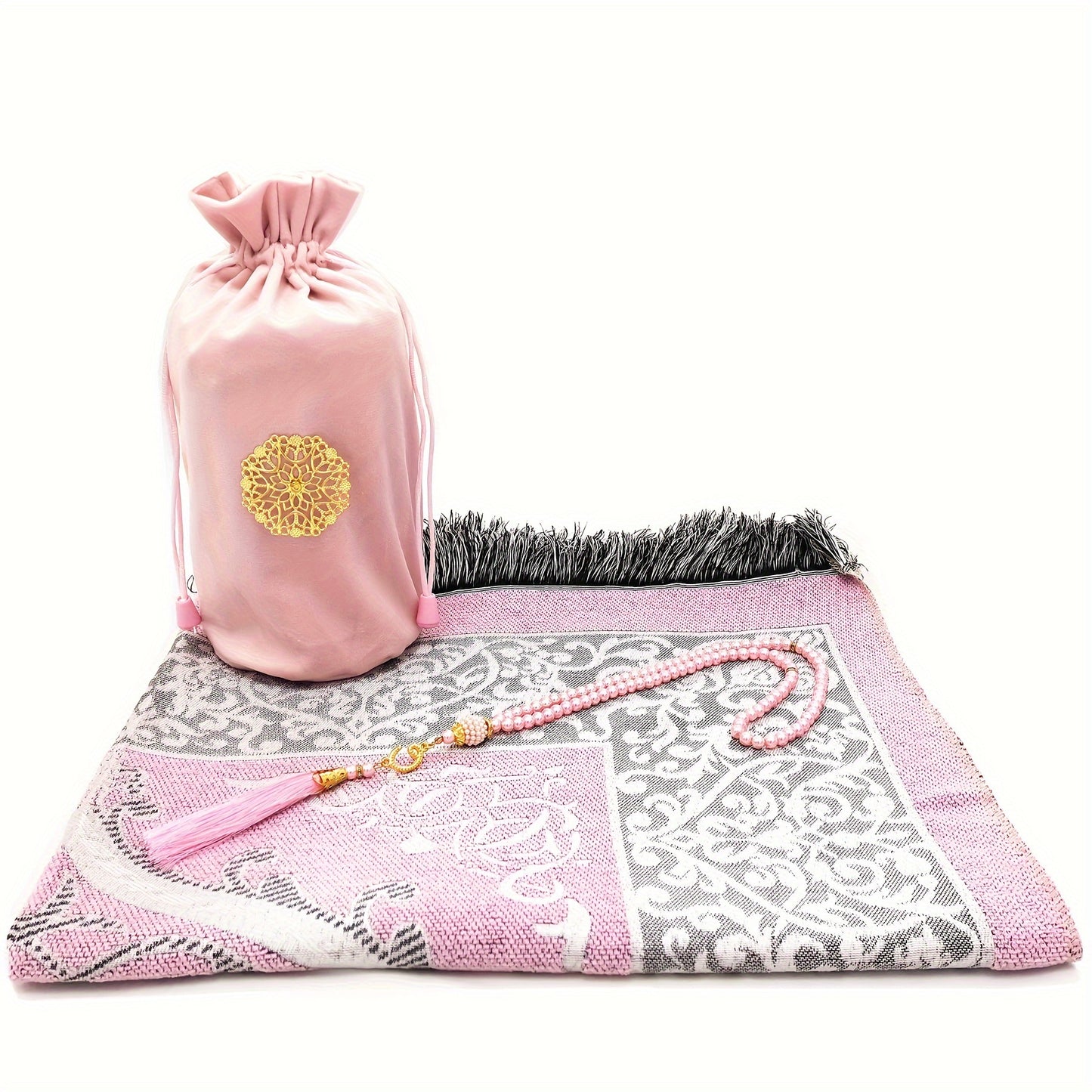 Tapis de prière Noravia – Ensemble 3 pièces (tapis + chapelet + pochette)