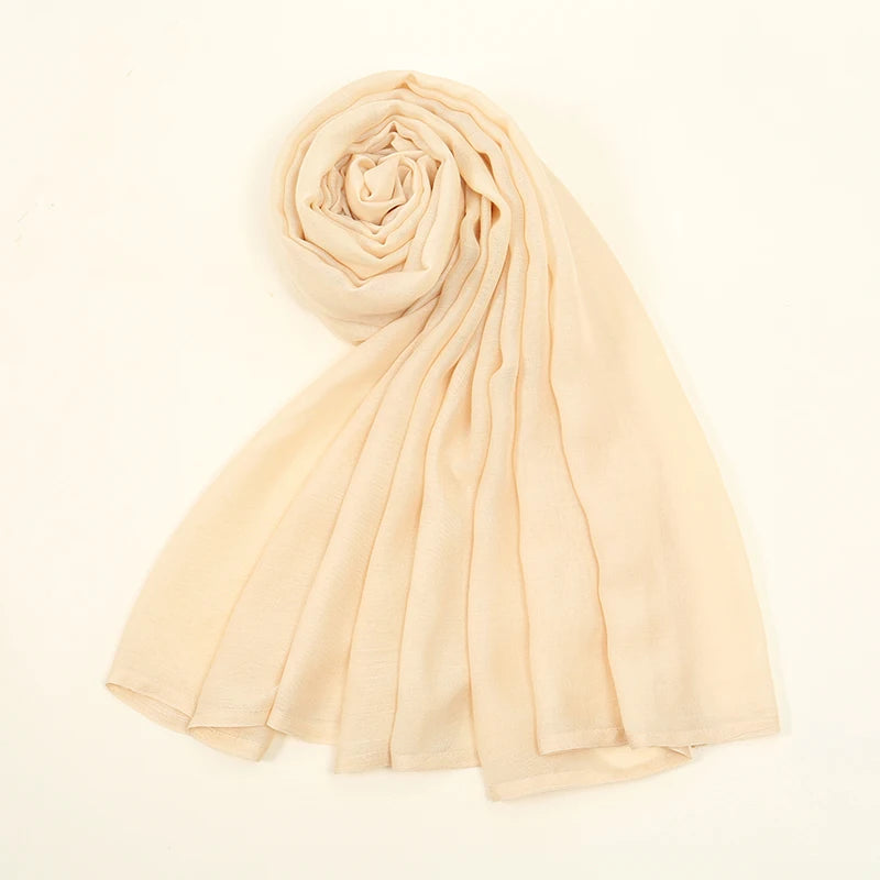 Hijab Noravia™ — Écharpe Longue en Coton & Modal Haute Qualité (70×180 cm)