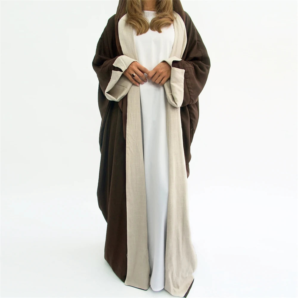 Abaya-Kimono Réversible Noravia™ — Élégance Modeste Inspirée de Dubaï