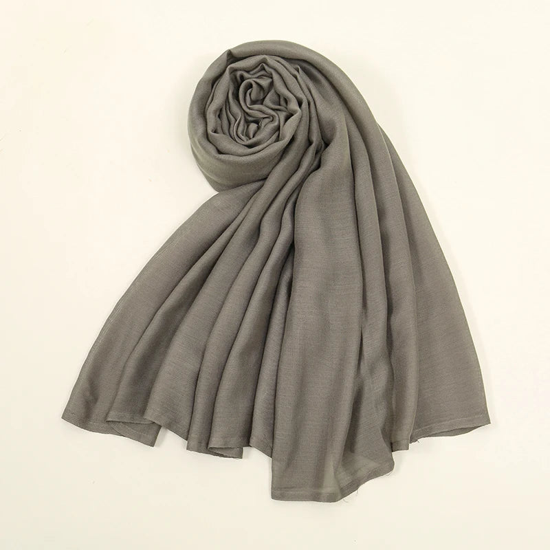 Hijab Noravia™ — Écharpe Longue en Coton & Modal Haute Qualité (70×180 cm)
