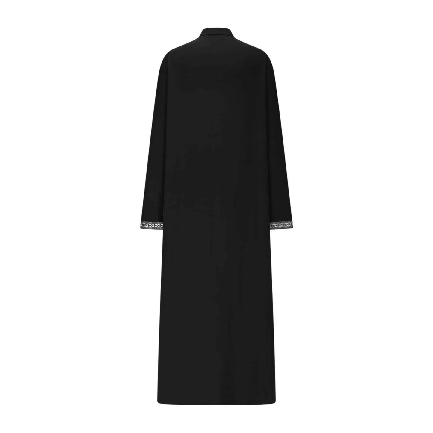Qamis Long Noravia™ — Style Arabe Moderne à Col Zippé