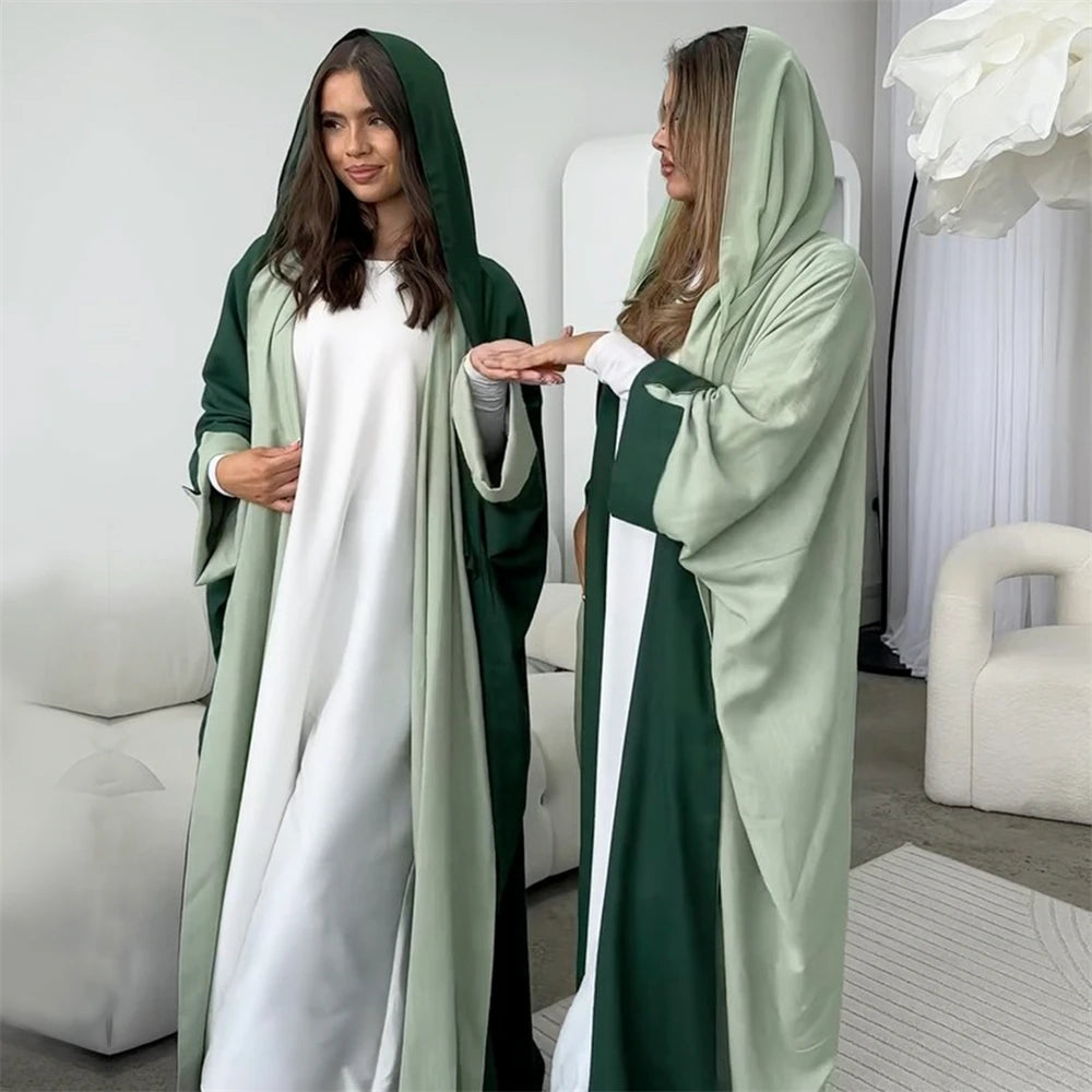 Abaya-Kimono Réversible Noravia™ — Élégance Modeste Inspirée de Dubaï