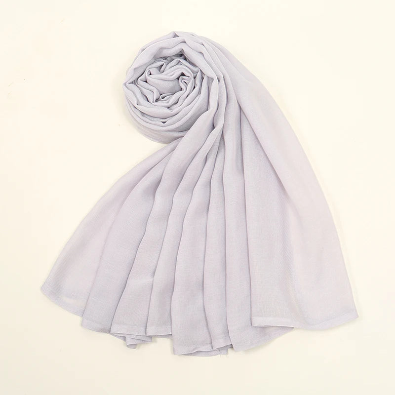 Hijab Noravia™ — Écharpe Longue en Coton & Modal Haute Qualité (70×180 cm)