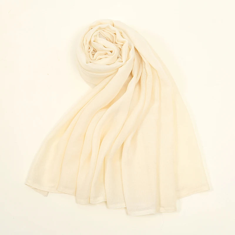 Hijab Noravia™ — Écharpe Longue en Coton & Modal Haute Qualité (70×180 cm)
