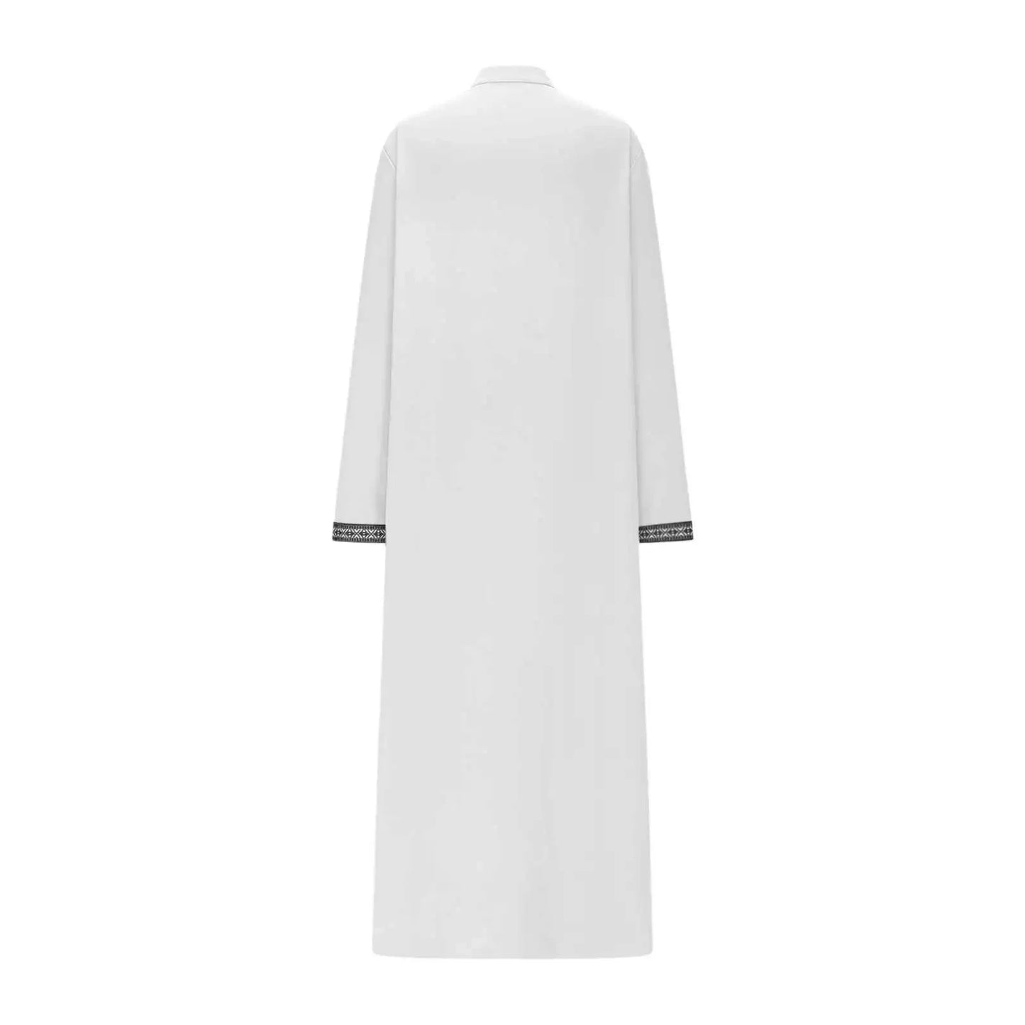 Qamis Long Noravia™ — Style Arabe Moderne à Col Zippé