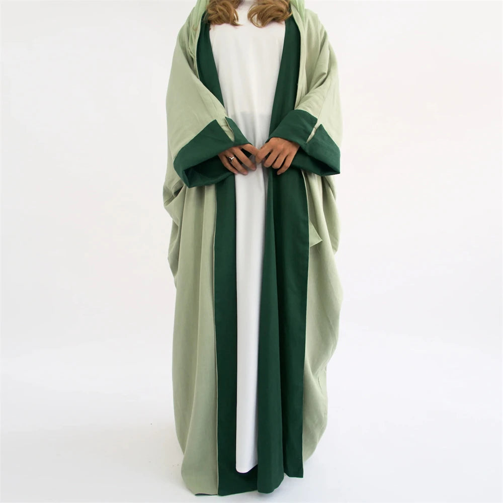 Abaya-Kimono Réversible Noravia™ — Élégance Modeste Inspirée de Dubaï