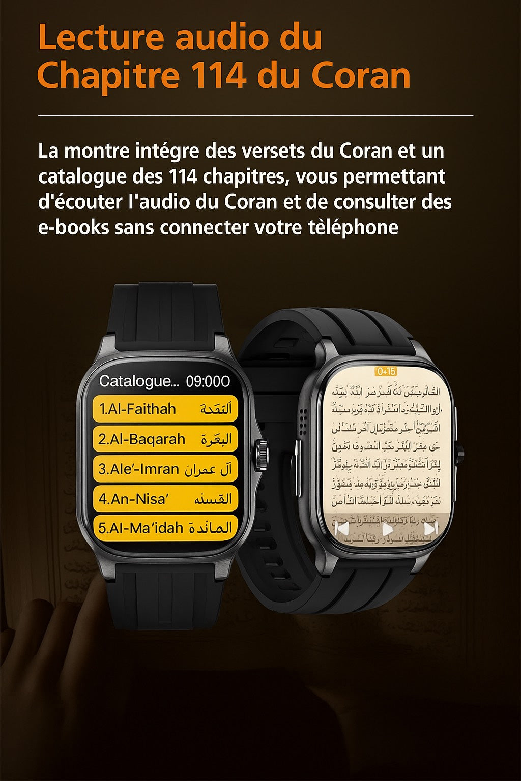 Montre intelligente Noravia – Smartwatch iQibla & Prière Vocale 2025