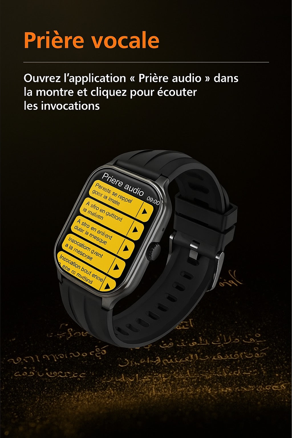 Montre intelligente Noravia – Smartwatch iQibla & Prière Vocale 2025