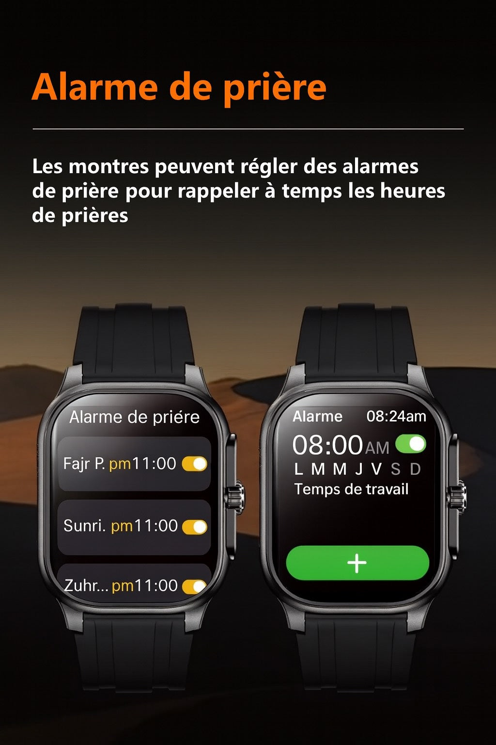 Montre intelligente Noravia – Smartwatch iQibla & Prière Vocale 2025