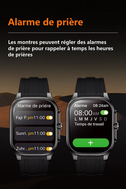 Montre intelligente Noravia – Smartwatch iQibla & Prière Vocale 2025