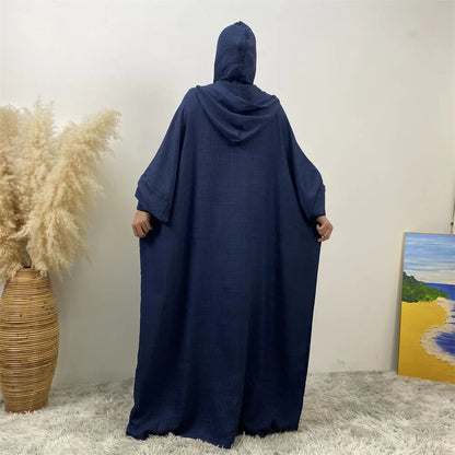 Robe Abaya Noravia – Élégance du Moyen-Orient à capuche