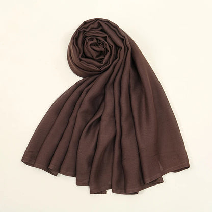 Hijab Noravia™ — Écharpe Longue en Coton & Modal Haute Qualité (70×180 cm)