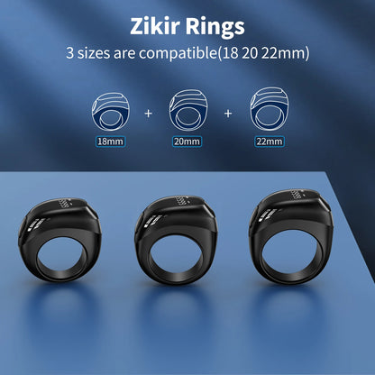 Bague Zikr Intelligente Noravia™  — Compteur Tasbih OLED avec Rappels de Prière