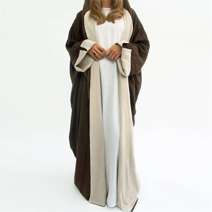 Abaya-Kimono Réversible Noravia™ — Élégance Modeste Inspirée de Dubaï