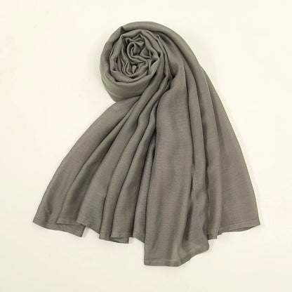 Hijab Noravia™ — Écharpe Longue en Coton & Modal Haute Qualité (70×180 cm)