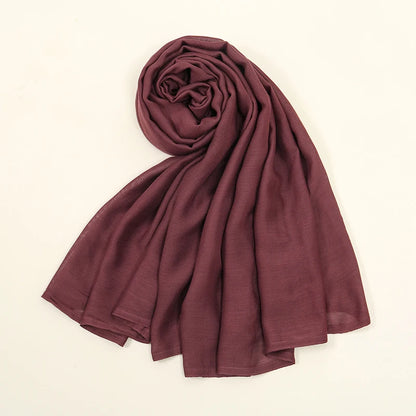 Hijab Noravia™ — Écharpe Longue en Coton & Modal Haute Qualité (70×180 cm)