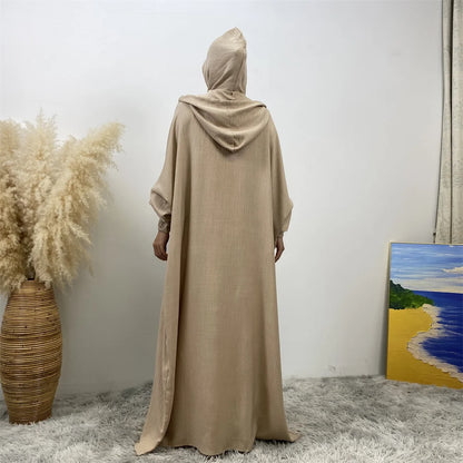 Robe Abaya Noravia – Élégance du Moyen-Orient à capuche