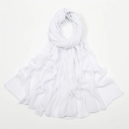 Hijab Froissé Noravia™ — Rayonne Légère et Élégante (Grande Taille)