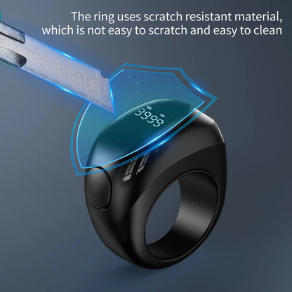 Bague Zikr Intelligente Noravia™  — Compteur Tasbih OLED avec Rappels de Prière