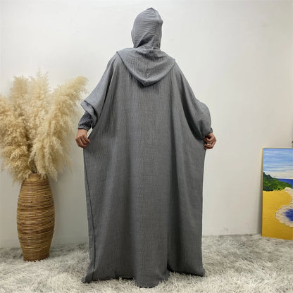 Robe Abaya Noravia – Élégance du Moyen-Orient à capuche