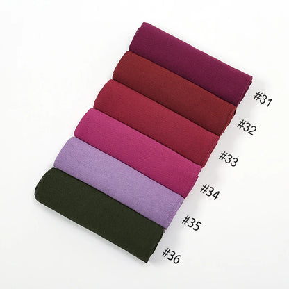 Hijab Froissé Noravia™ — Rayonne Légère et Élégante (Grande Taille)