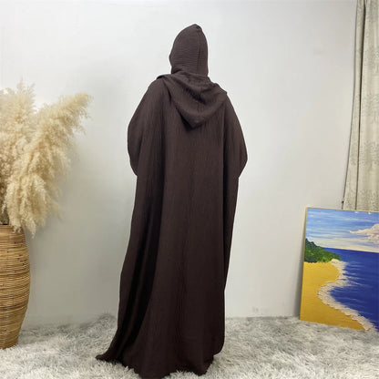 Robe Abaya Noravia – Élégance du Moyen-Orient à capuche